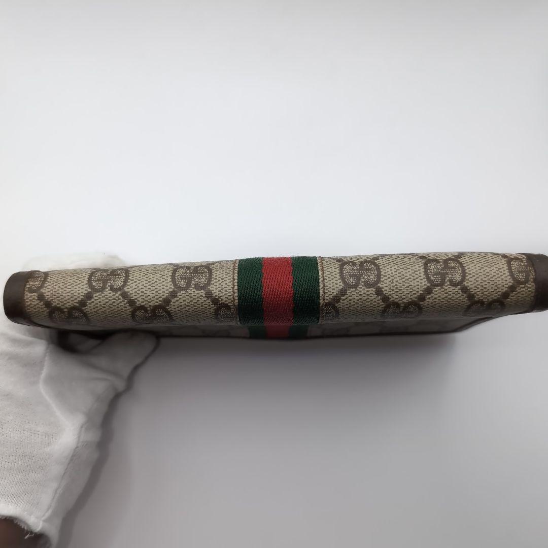 GUCCI オールドグッチ シェリーライン GG柄 がま口 三つ折り 長財布