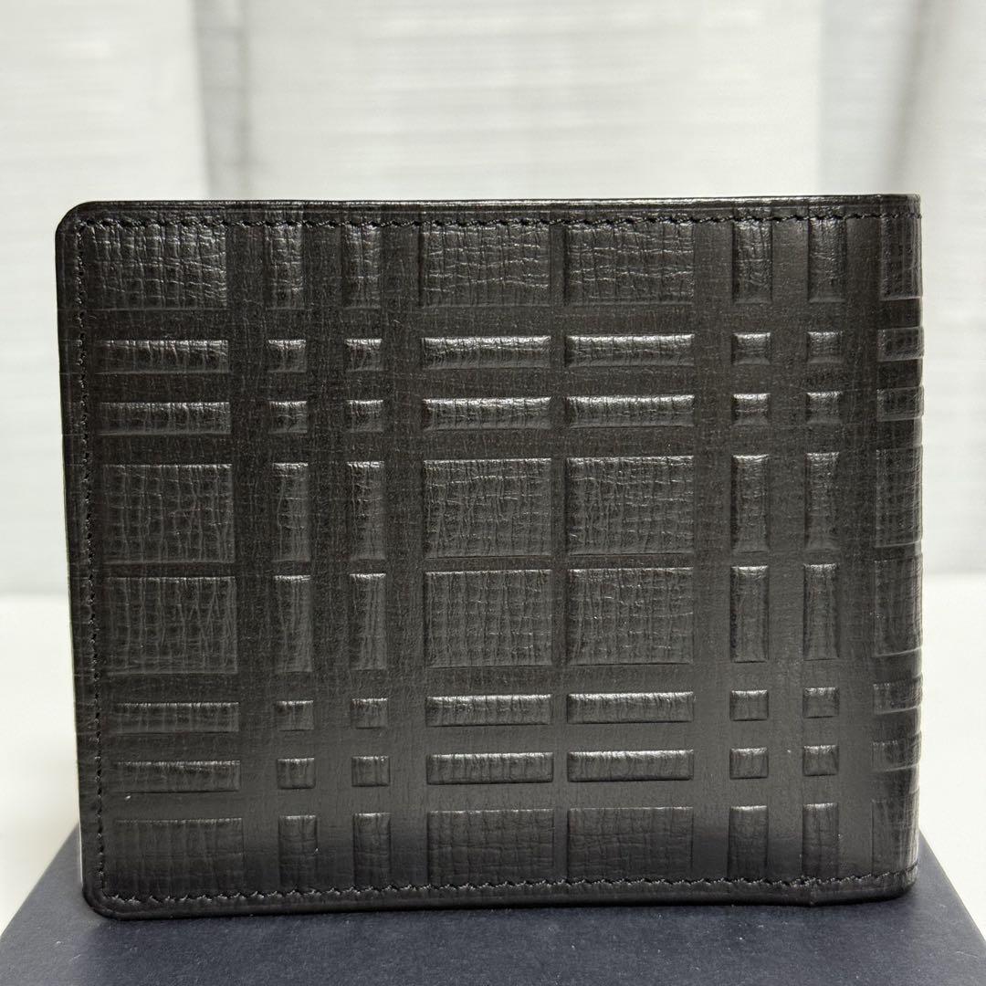 未使用品☆BURBERRY バーバリー レザー 二つ折り財布 ブラック