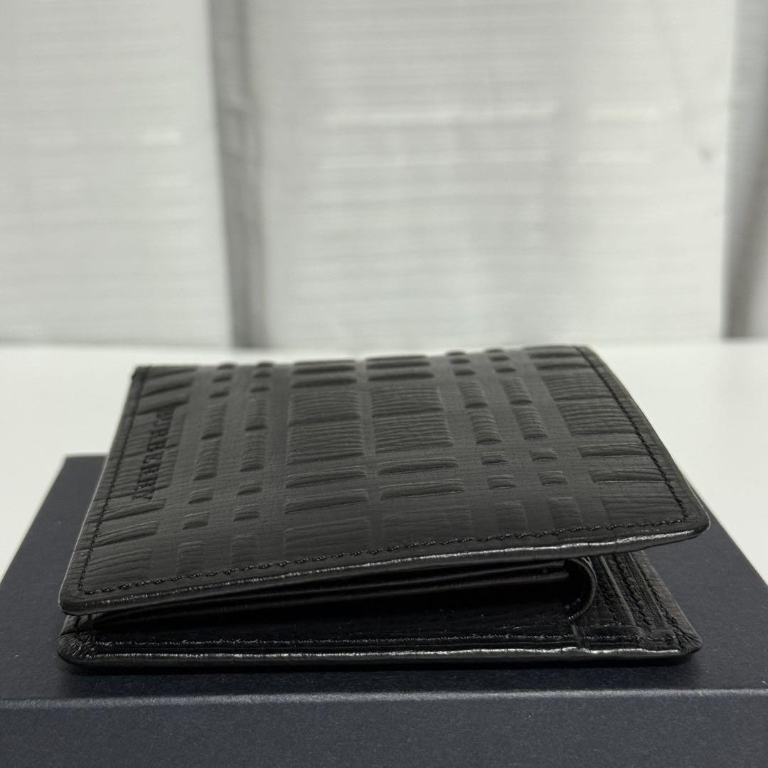 ⭐️未使用⭐️BURBERRY バーバリー　二つ折り　財布　ブラック　黒　レザー