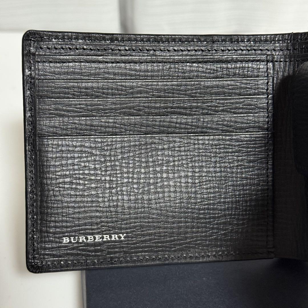 ⭐️未使用⭐️BURBERRY バーバリー　二つ折り　財布　ブラック　黒　レザー