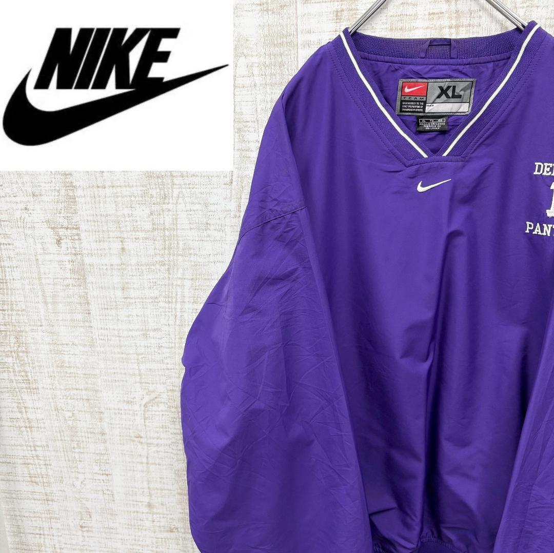 OF66《PANTHERS》ナイキ　プルオーバー　刺繡ロゴ　デラバンパンサーズ