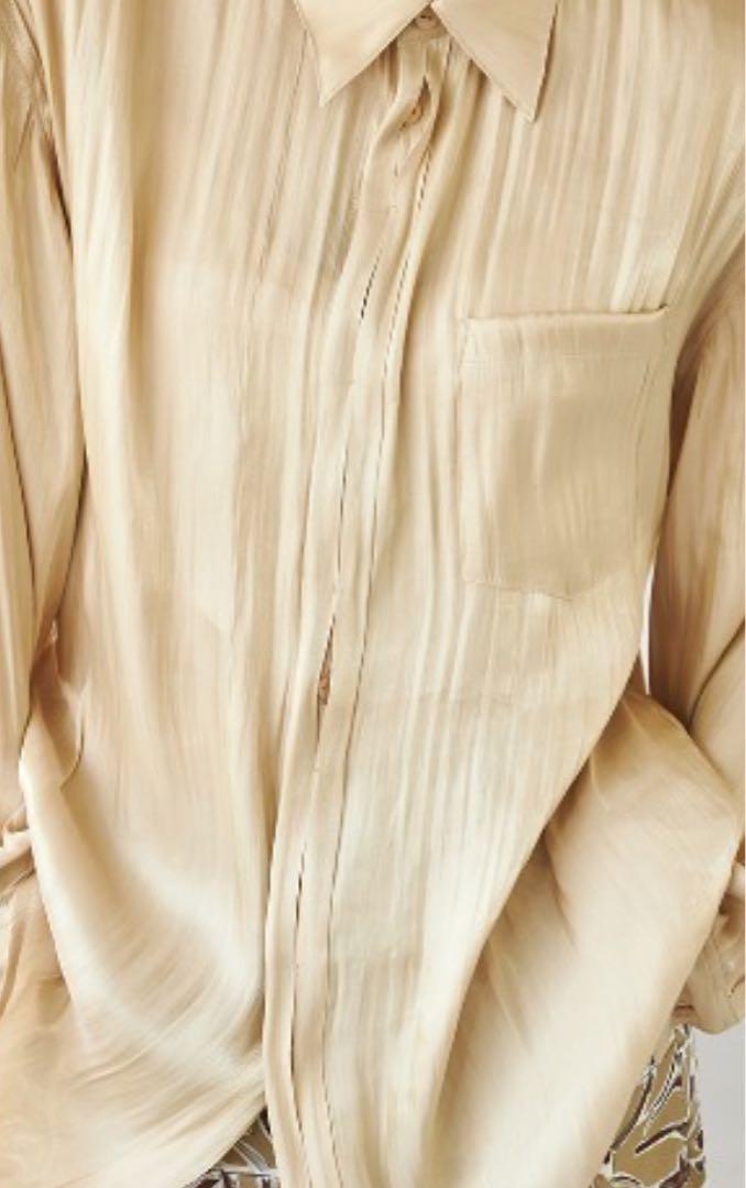 Crepesatin Over Shirts todayful アイボリー