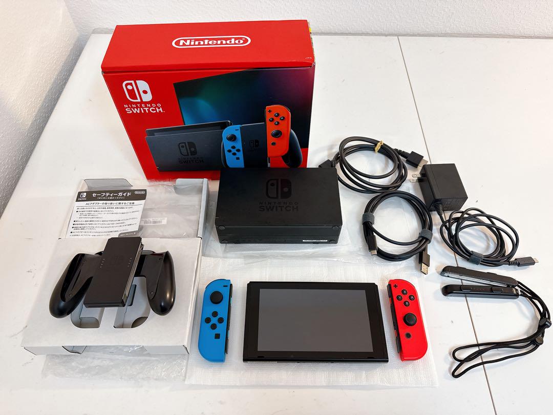 Nintendo Switch 本体 青/赤 Joy-Con付き - メルカリ