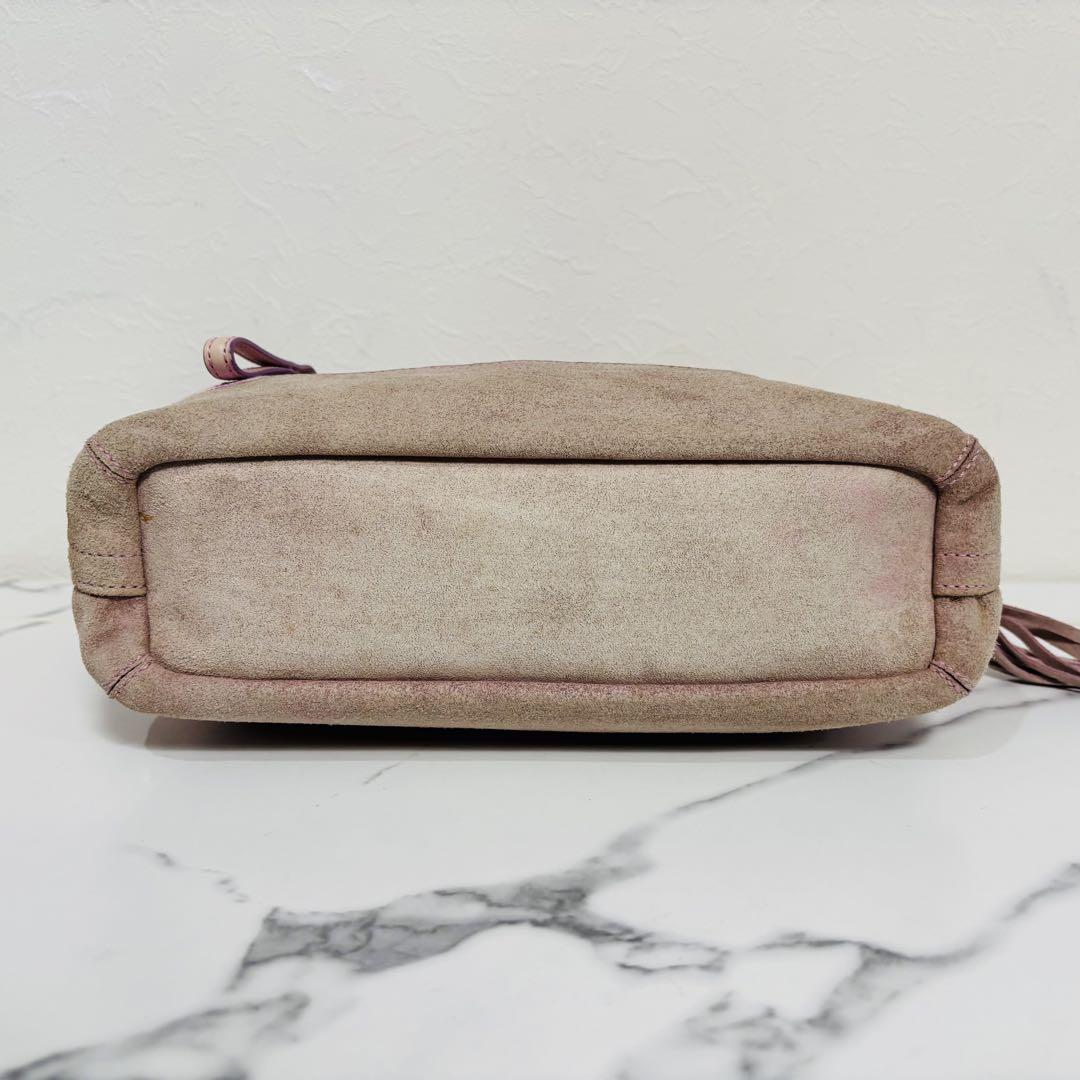 美品✨COACH ソーホー アクセサリーポーチ ショルダーバッグ ピンク 希少 希少カラー 大人気 コーチ ワンショルダーバッグ シグネチャー