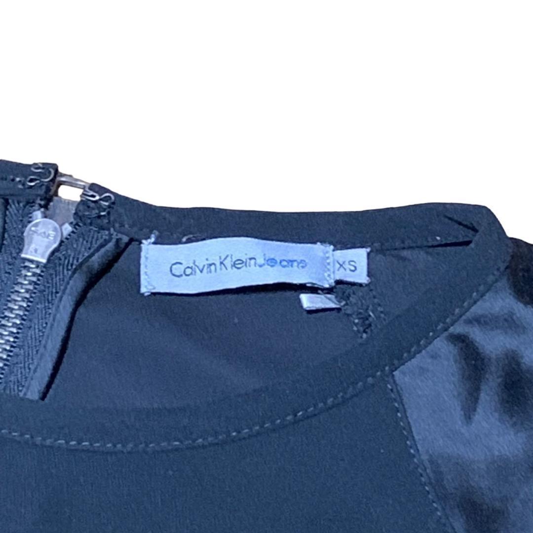高品質】Calvin Klein Jeans 半袖ワンピース ブラック XS size ミニ