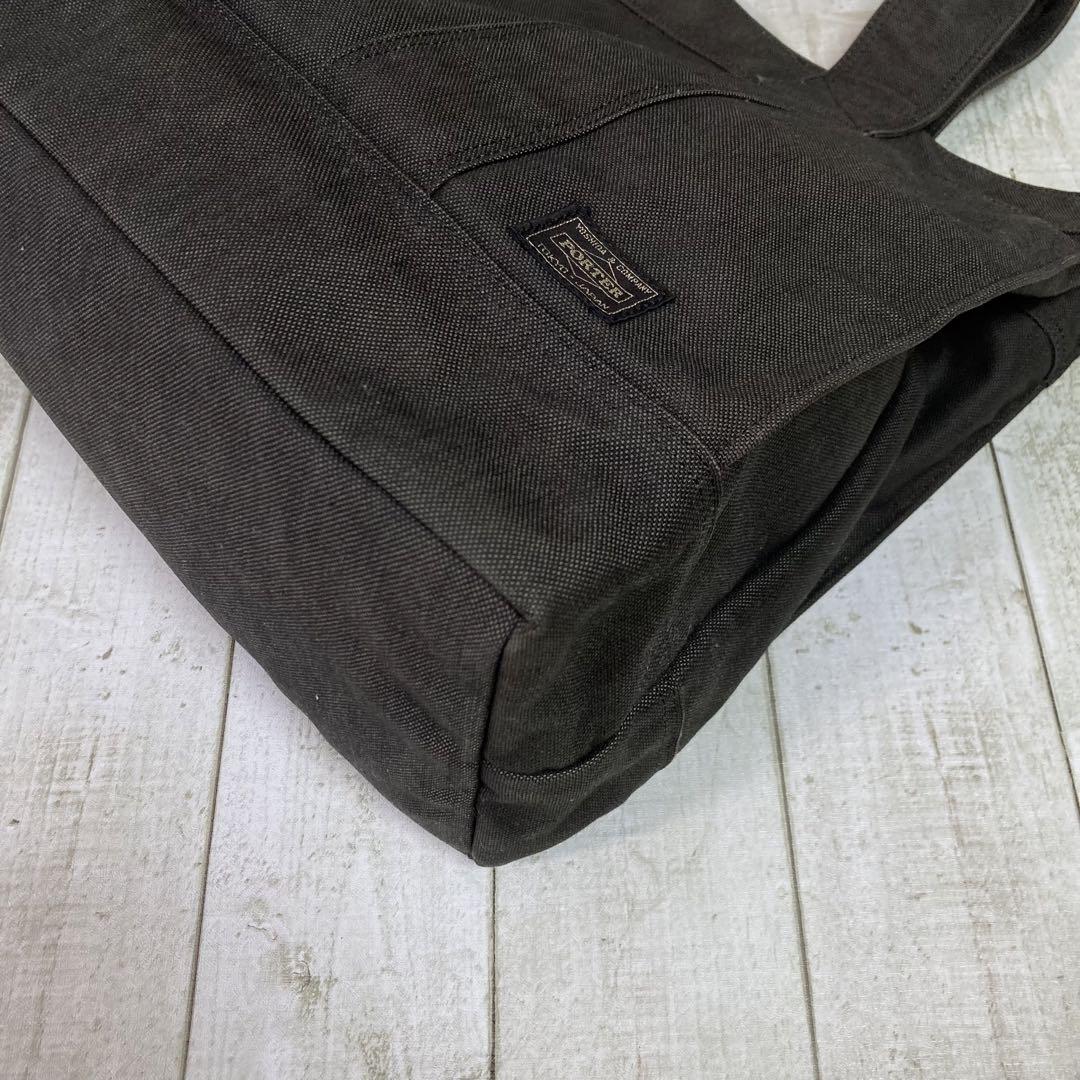 美品✨ポーター　PORTER　スモーキー　トートバッグ　キャンバス M　ブラック
