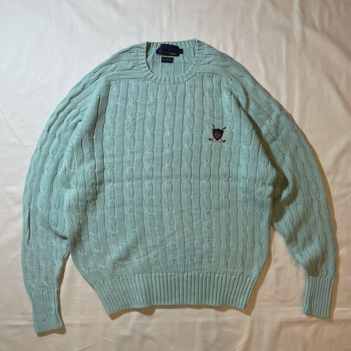 90s POLO by RALPH LAUREN コットンニットセーター 【高額売筋】 90s POLO by RALPH LAUREN コットンニットセーター 【高額売筋】