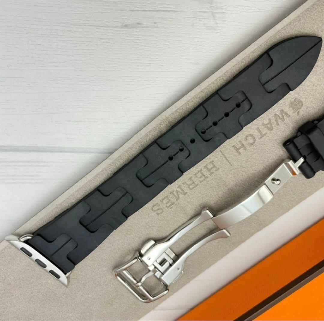 HERMES Apple Watch用バンド ブラック　キリム　42mm