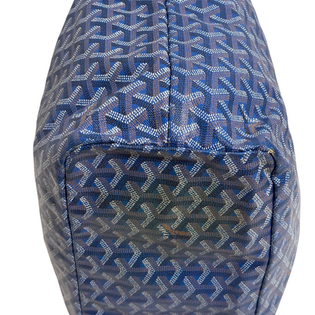 GOYARD ゴヤール サンルイPM トートバッグ ハンド ロゴ ショルダー 青