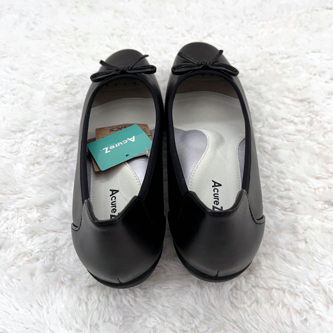 (新品タグ付き) アシックス アキュアーズAcureZ パンプス 黒 23.5