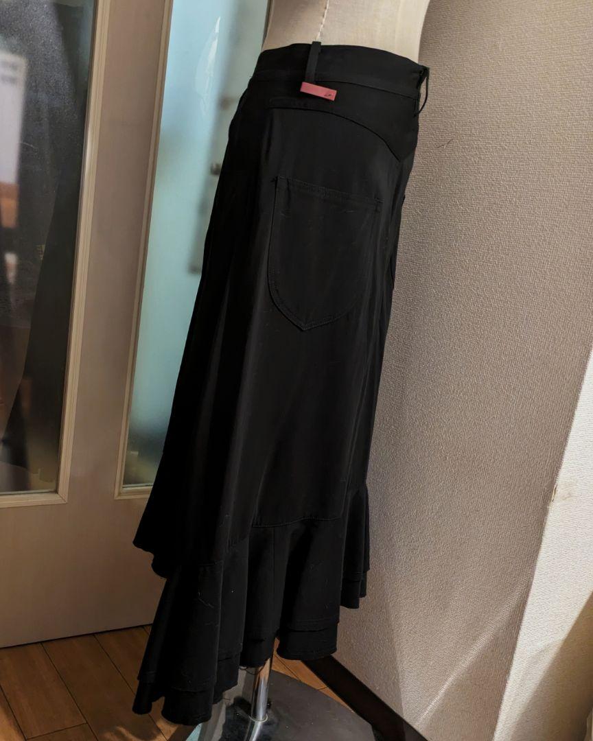 Y's ヨウジ・ヤマモト 黒 アシンメトリーデザインスカート size2