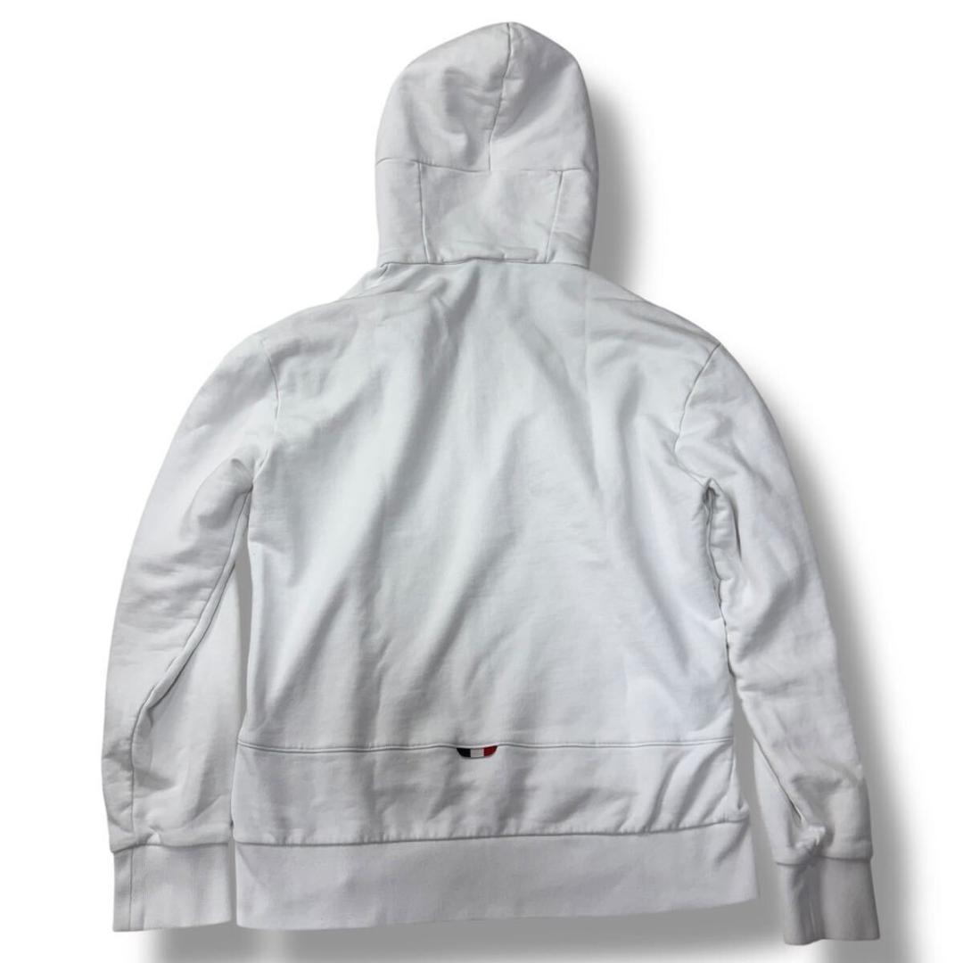【最高モデル】モンクレール☆L　トリコロール　ワッペンロゴ　Wジップ　パーカー 刺繍ロゴMONCLERモンクレールトリコロールワッペンダウン