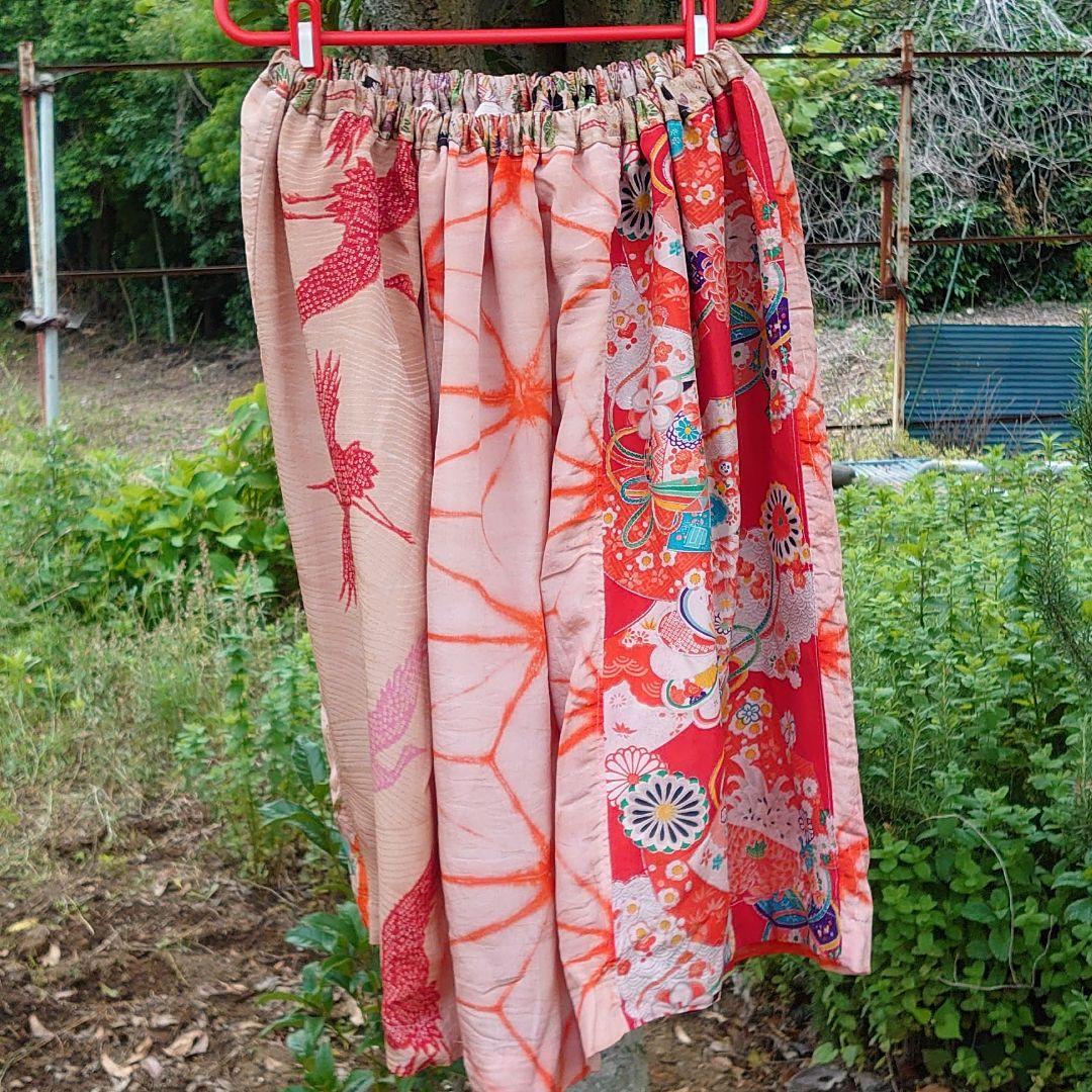 【再入荷】 ナタシャ様専用。着物 リメイク ロングスカート スカート