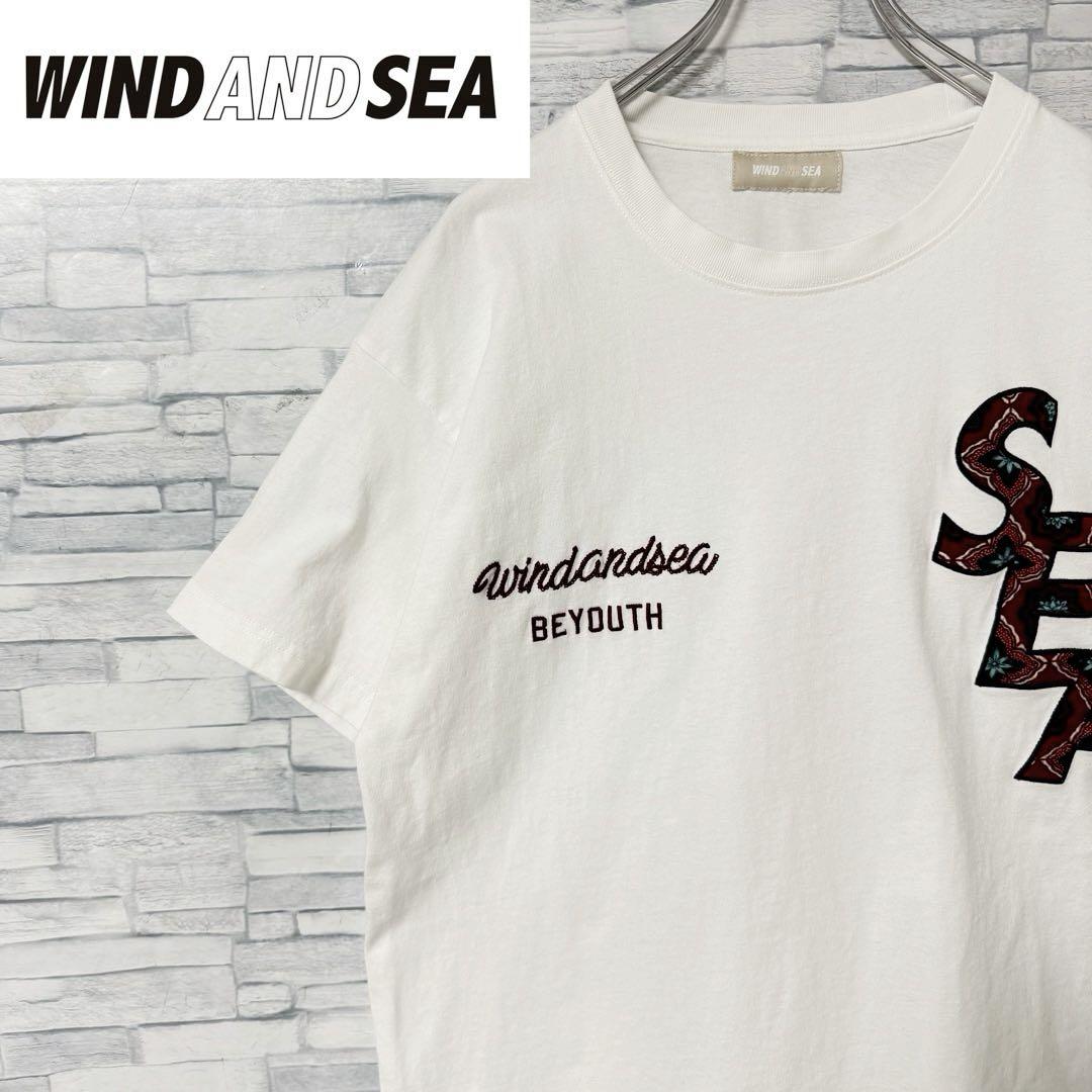 WIND AND SEA ウィンダンシー 半袖 Tシャツ ビッグロゴ ホワイトM
