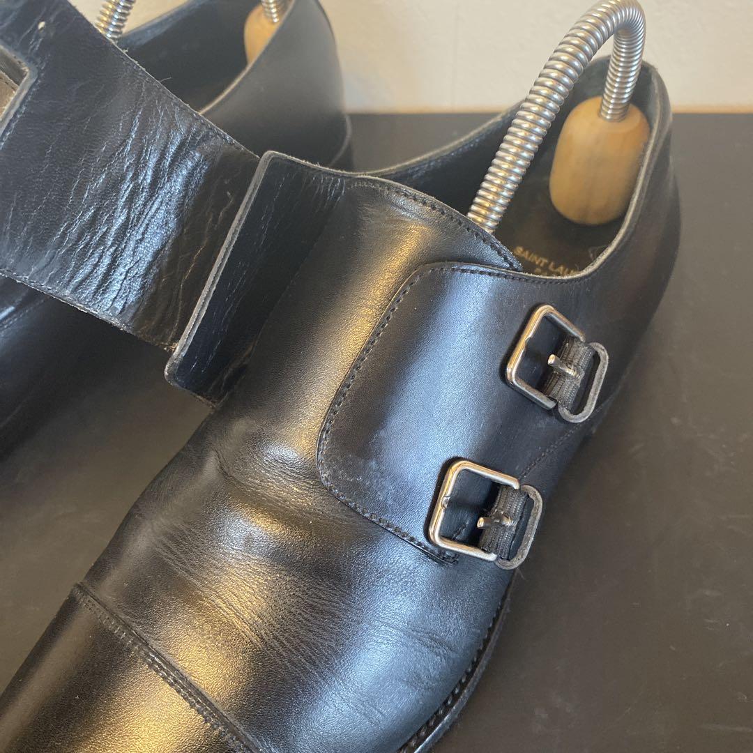 Saint Laurent サンローラン ダブルモンクシューズ 革靴 38