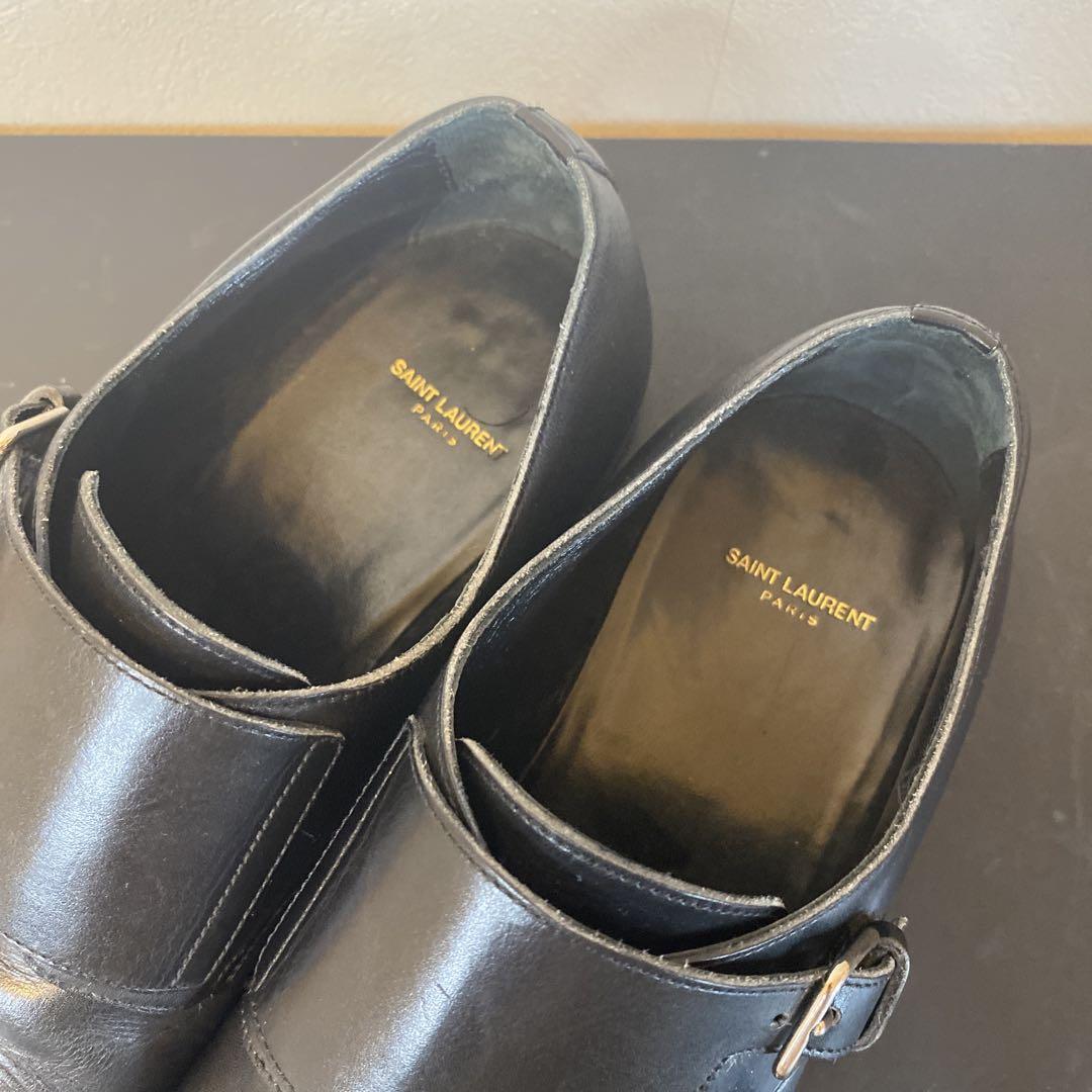 Saint Laurent サンローラン ダブルモンクシューズ 革靴 38サイズ Saint Laurent サンローラン ダブルモンクシューズ 革靴 38