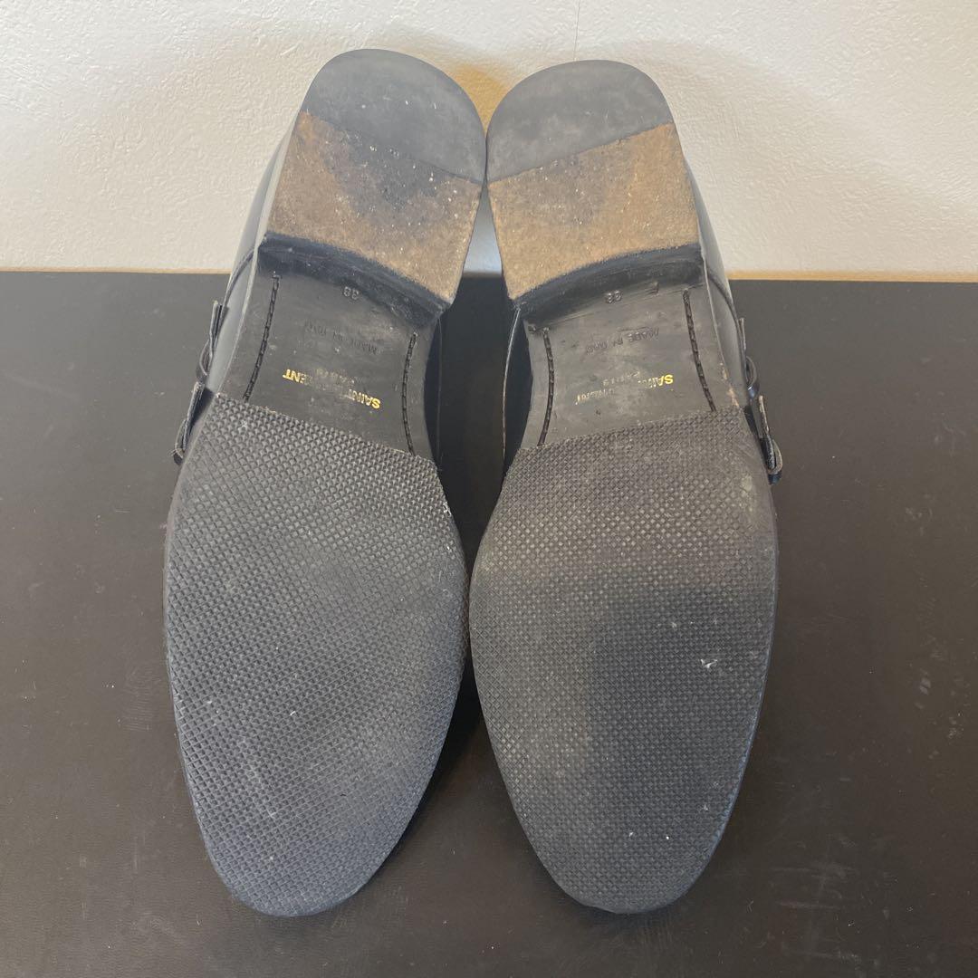 Saint Laurent サンローラン ダブルモンクシューズ 革靴 38サイズ Saint Laurent サンローラン ダブルモンクシューズ 革靴 38