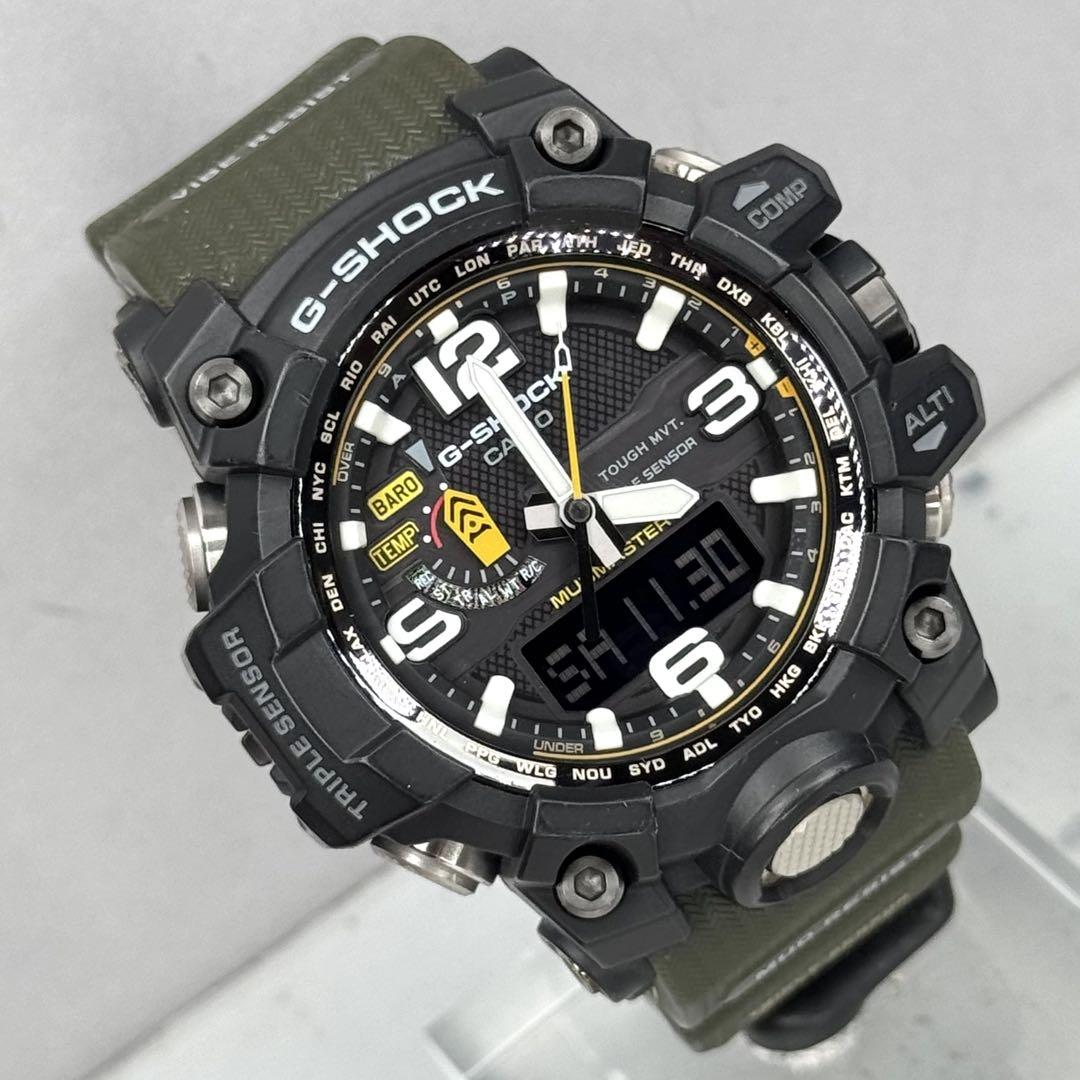 極美品 箱説タグ付G-SHOCK GWG-1000 マッドマスター 電波ソーラー