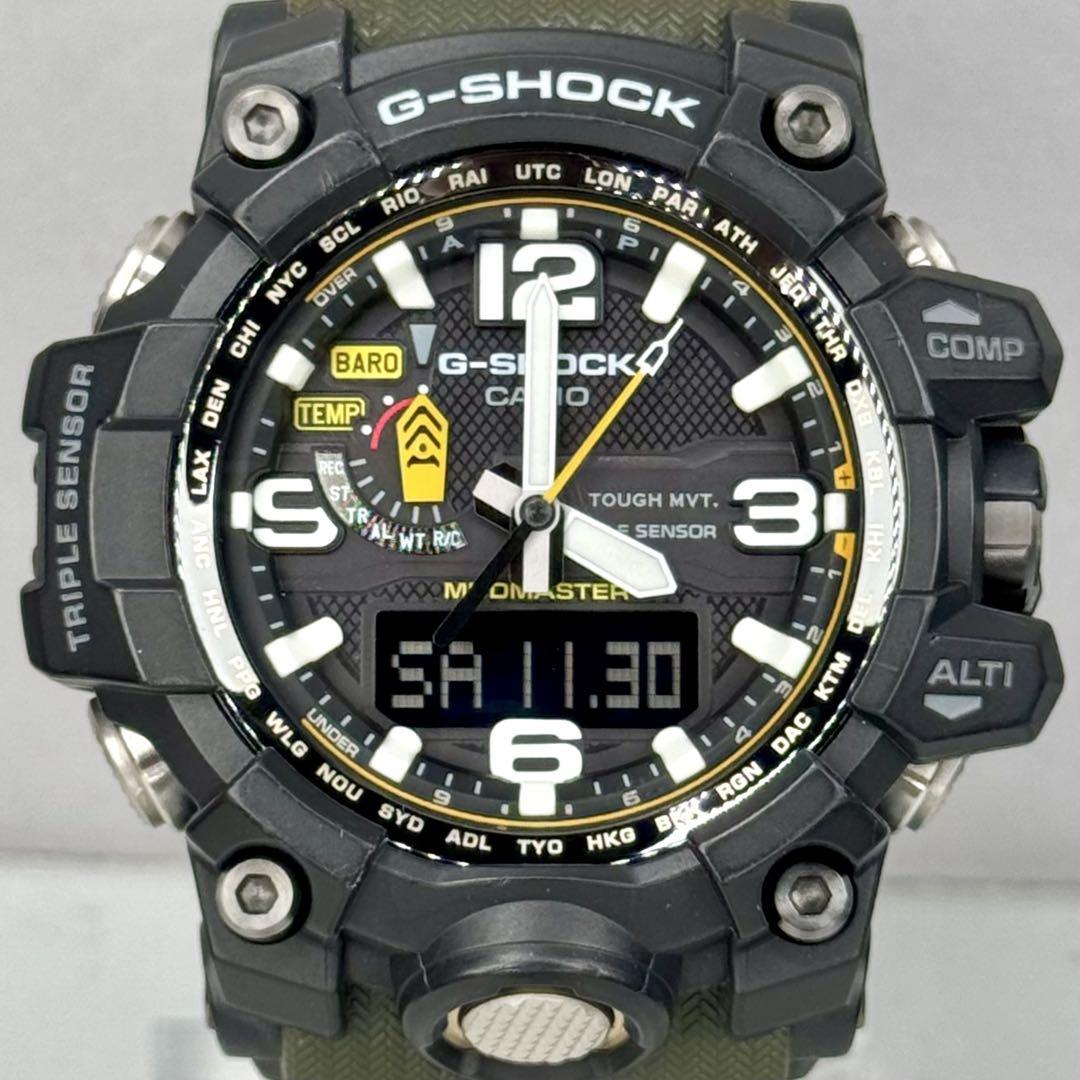 極美品 箱説タグ付G-SHOCK GWG-1000 マッドマスター 電波ソーラー