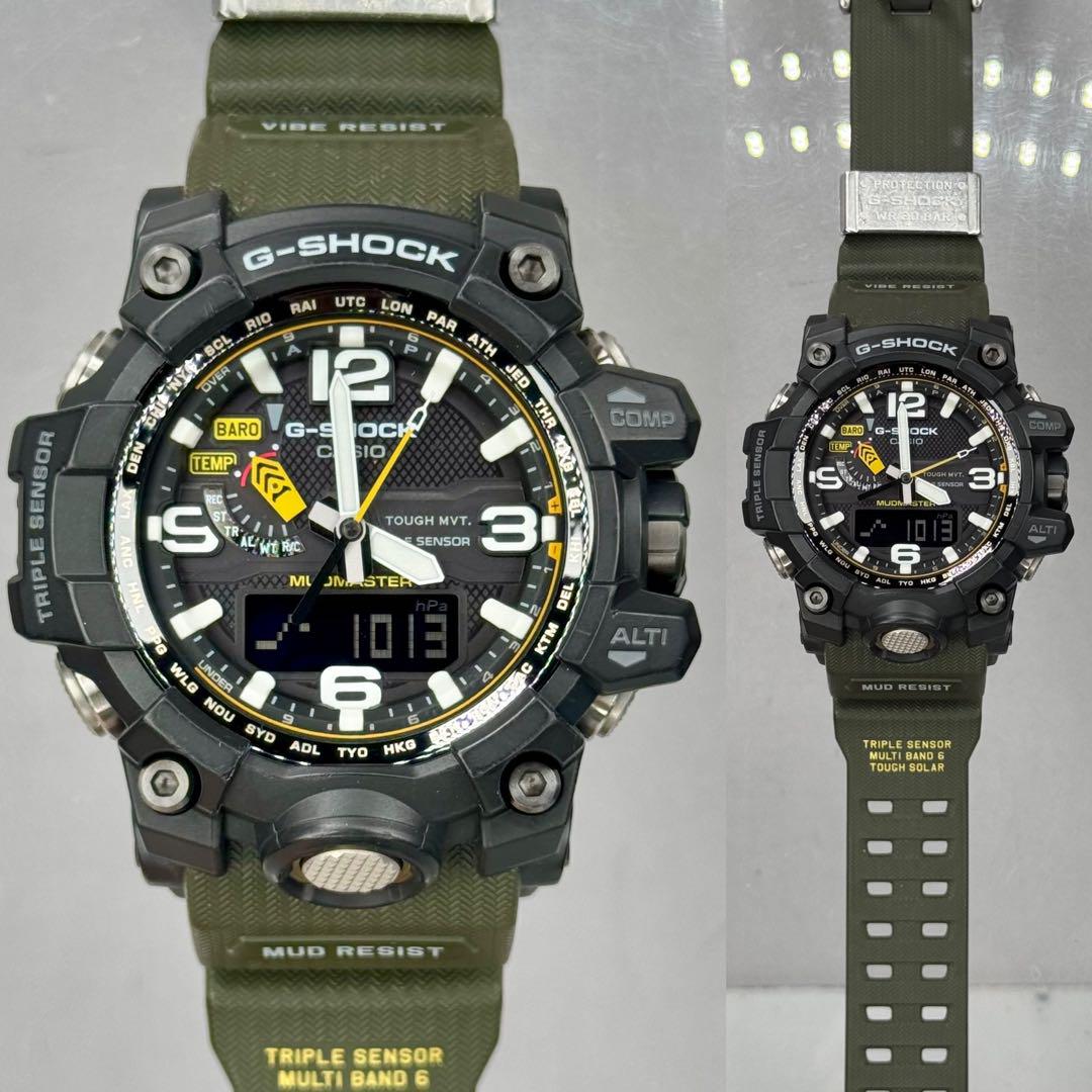 極美品 箱説タグ付G-SHOCK GWG-1000 マッドマスター 電波ソーラー