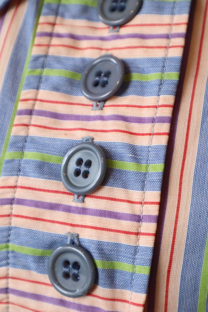 ワンピース 70s striped multiple buttons maxi dress