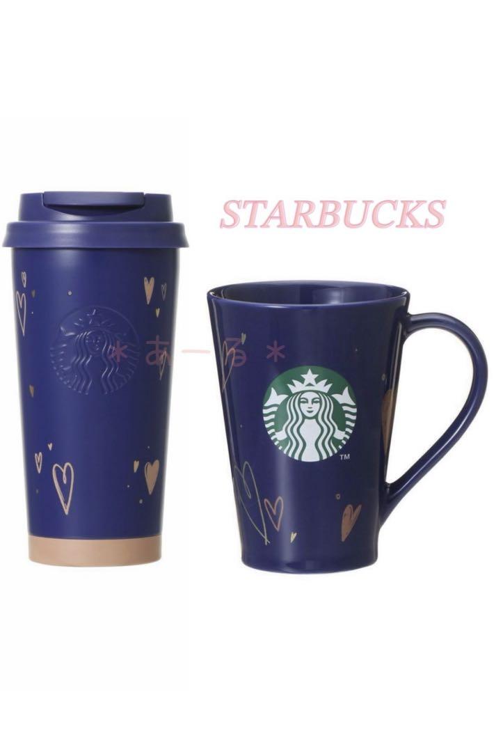 Starbucks ＊ バレンタインTOGOロゴタンブラーネイビー＆マグネイビー