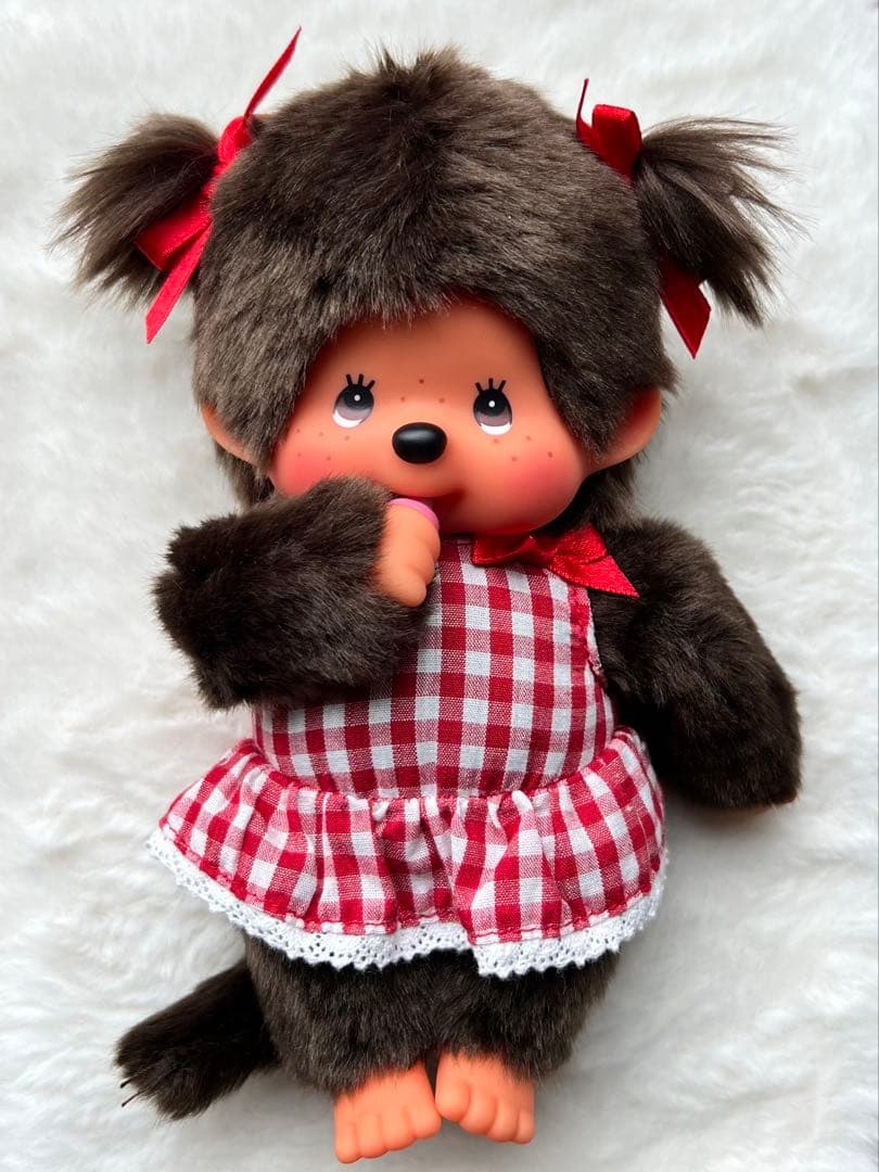 モンチッチちゃん スイムウェア ギンガムチェック ぬいぐるみ