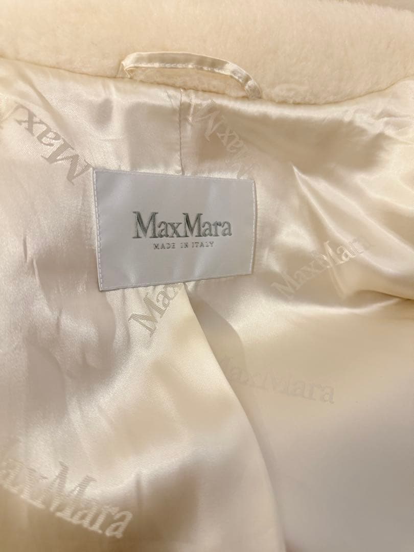 MAXMARAマックスマーラ テディベアコート ホワイト Mサイズ MAXMARAマックスマーラ テディベアコート ホワイト Mサイズ