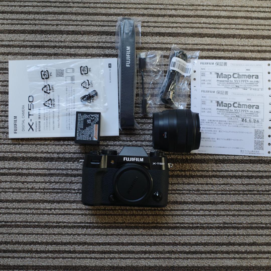 【極上品】FUJIFILM X-T50 　XC15-45mmレンズキット
