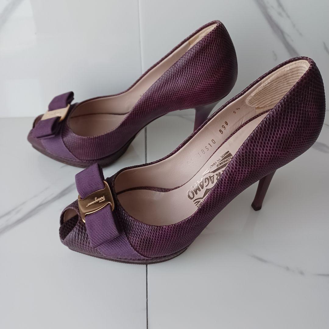 Salvatore Ferragamo フェラガモ パンプス オープントゥ