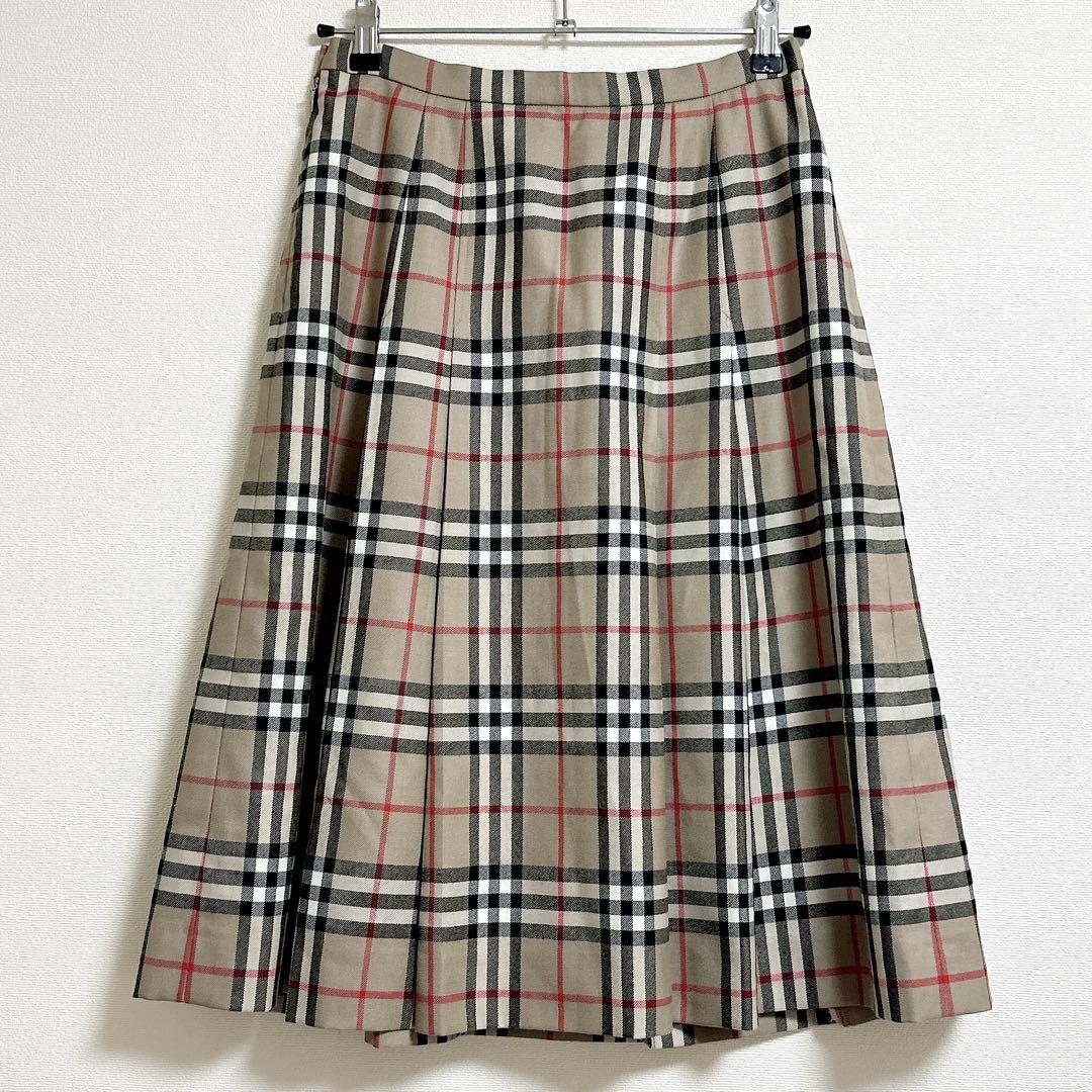 BURBERRY バーバリー スカート プリーツ ロング チェック柄