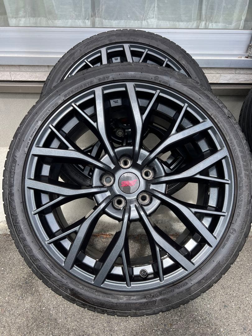 WRX STI 純正 19インチ ダークガンメタ ホイール レヴォーグにも WRX STI 純正 19インチ ダークガンメタ ホイール レヴォーグにも
