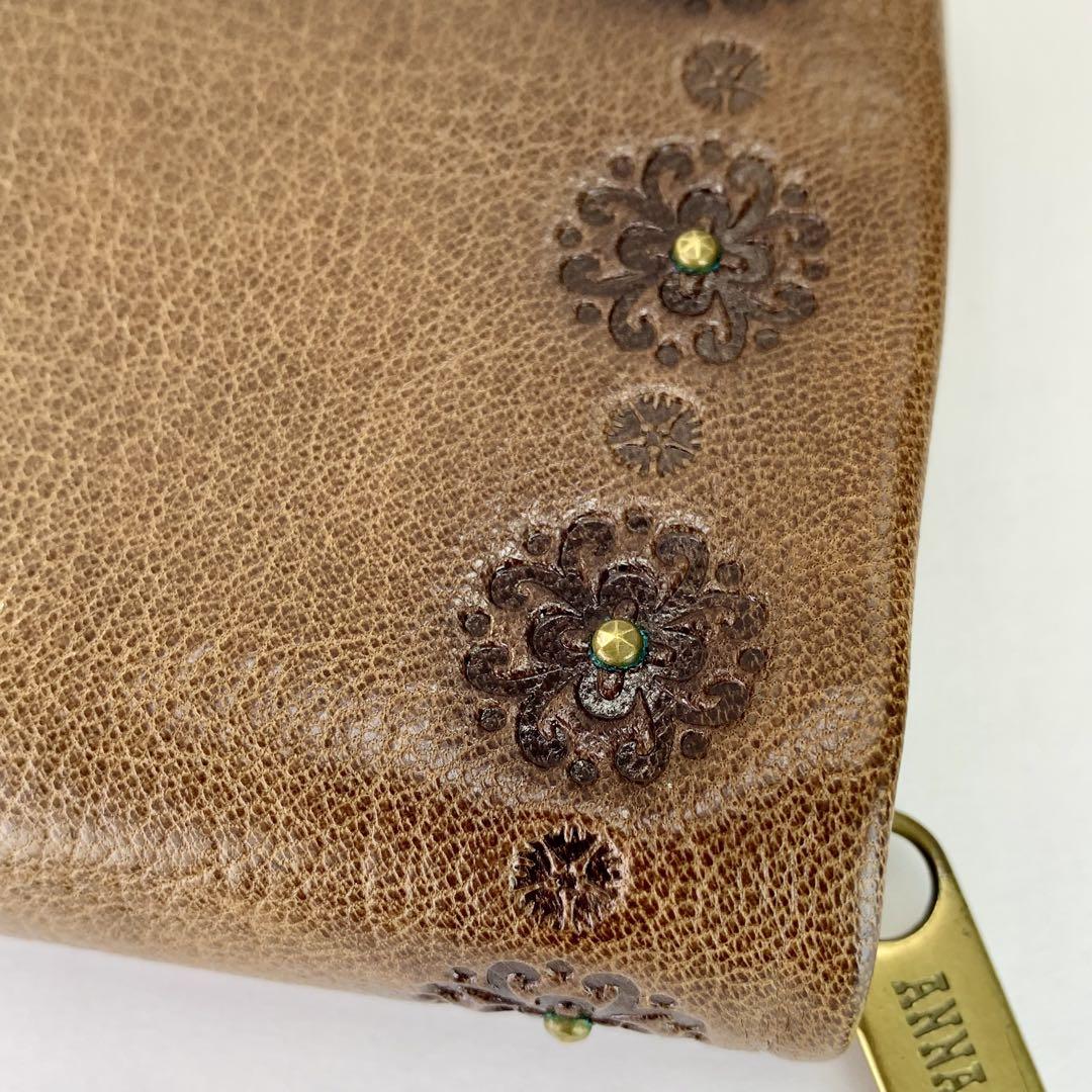 美品✨ ANNA SUI アナスイ 長 財布 ラウンド ファスナー バタフライ