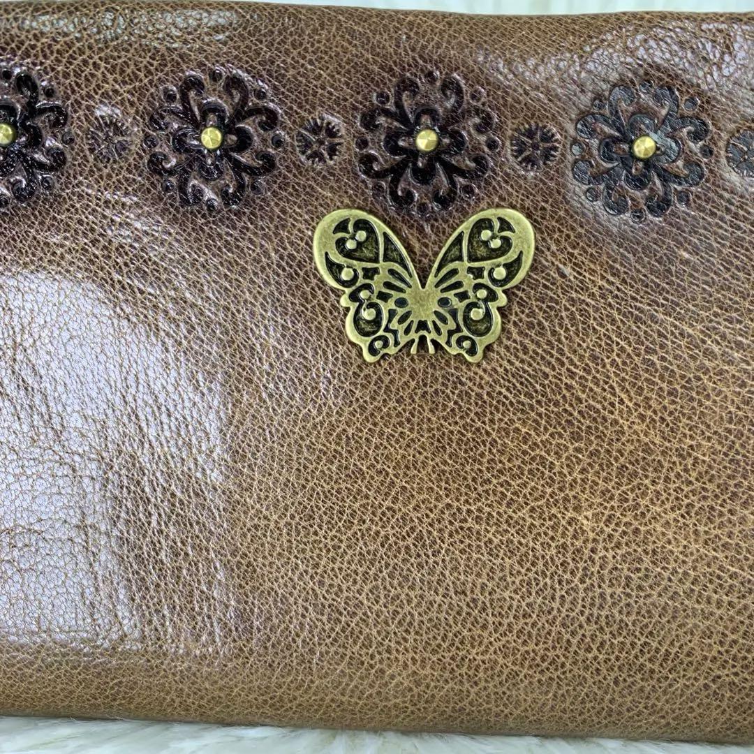 美品✨ ANNA SUI アナスイ 長 財布 ラウンド ファスナー バタフライ