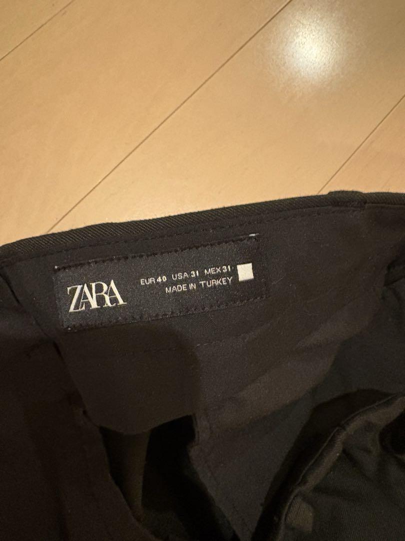 ZARA WIDE-FIT プリーツ パンツ 40インチ スラックス - メルカリ