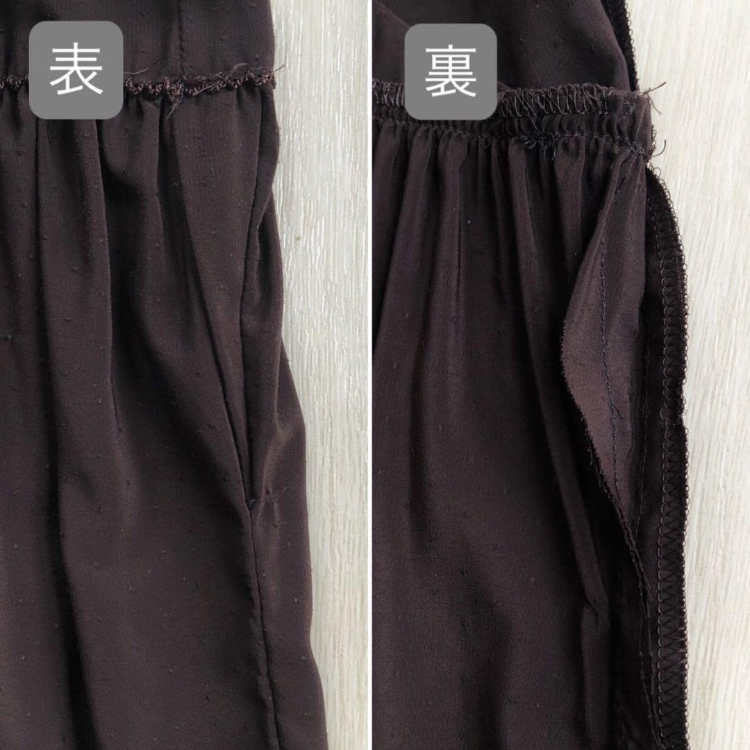 ピンクハウス レースたっぷり 茶色 ポリ ワンピース