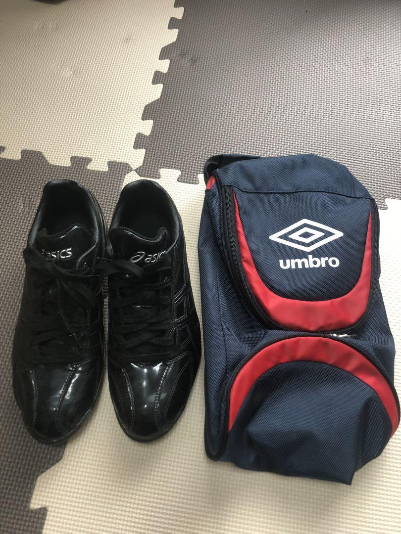 asics スパイクシューズとumbroバッグセット26.5cm