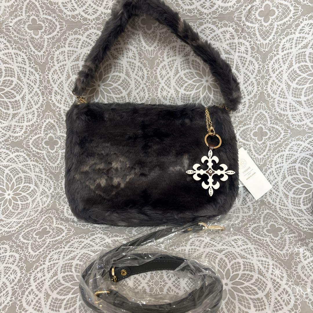 russet ラシット ファー 2way ショルダーバッグ＆キーホルダー