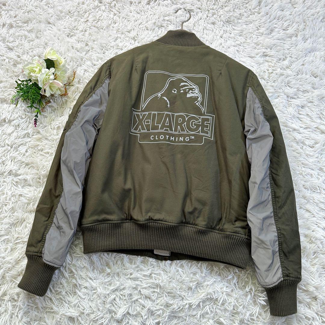 美品 入手困難 X-LARGE ALPHA コラボ ブルゾン M リバーシブル