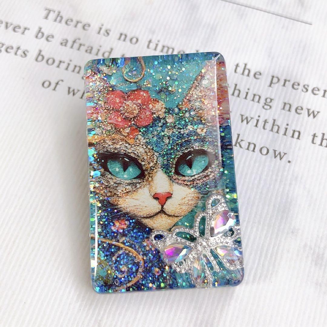 レジン　猫　ヘアゴム ブローチ　お得セットA ☆新作☆ 猫 ヘアゴム ブローチ レジン