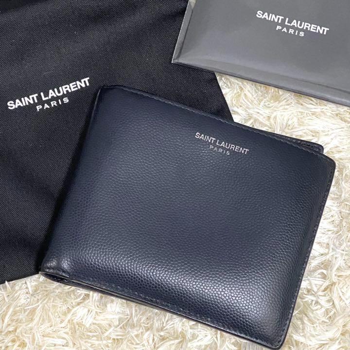 いラインアップ 二つ折り サンローランパリ 美品 財布 レザー ダークネイビー エンボスロゴ - 折り財布 - labelians.fr いラインアップ 二つ折り サンローランパリ 美品 財布 レザー ダークネイビー エンボスロゴ - 折り財布 - labelians.fr