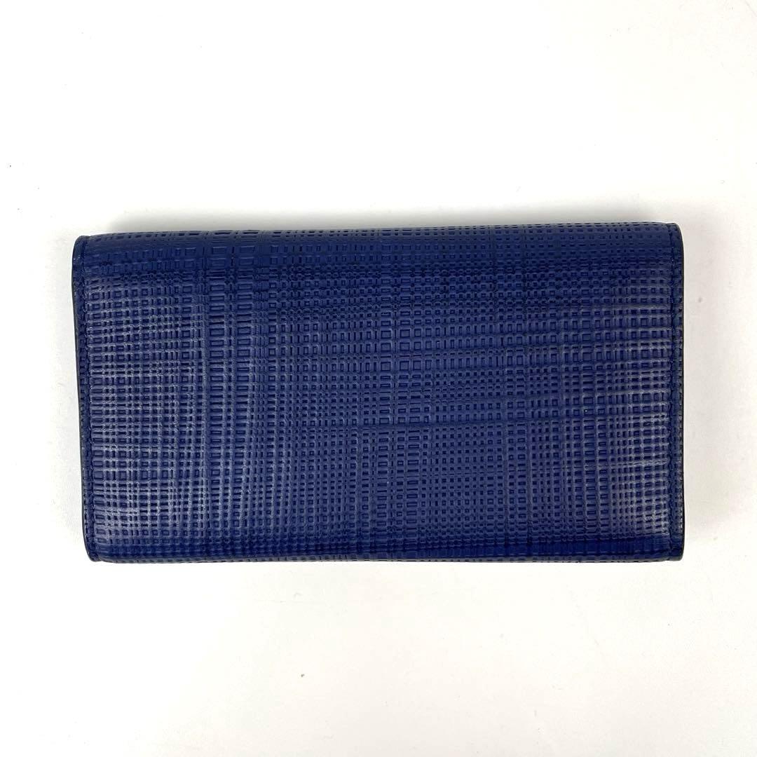 ●ロエベキーケースアナグラム6連 キーフックリネンレザーネイビー