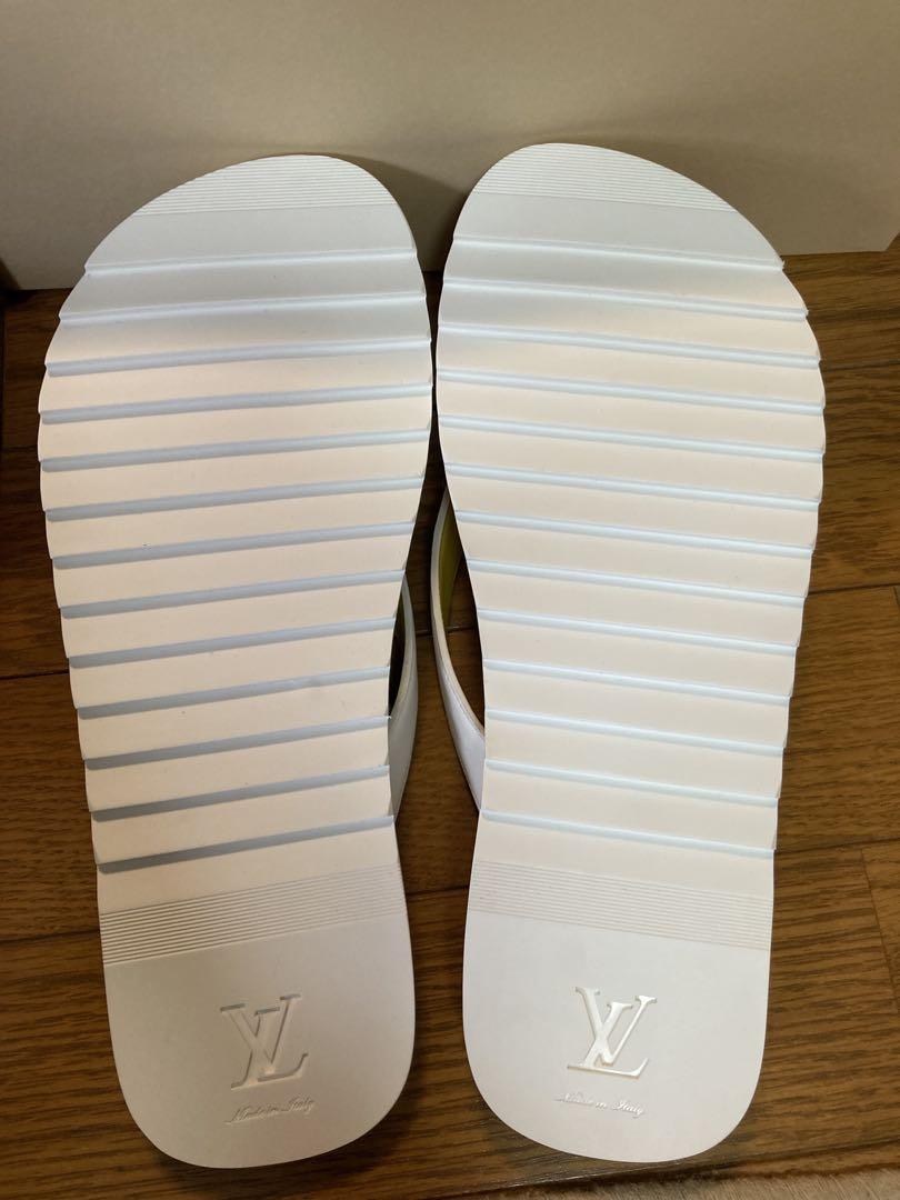 LOUIS VUITTON ホワイトチェックビーチサンダル