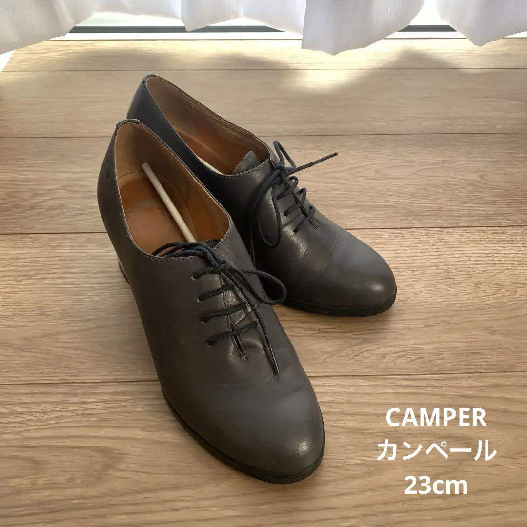 CAMPER カンペール パンプス 37 太ヒール スエード グレー 23.5 CAMPER カンペール パンプス 37 太ヒール スエード グレー 23.5