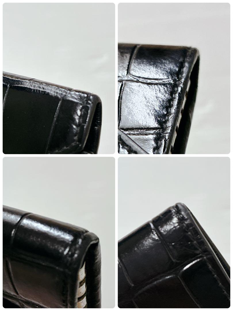 BALENCIAGA バレンシアガ 6連　クロコ　型押し　キーケース　ブラック