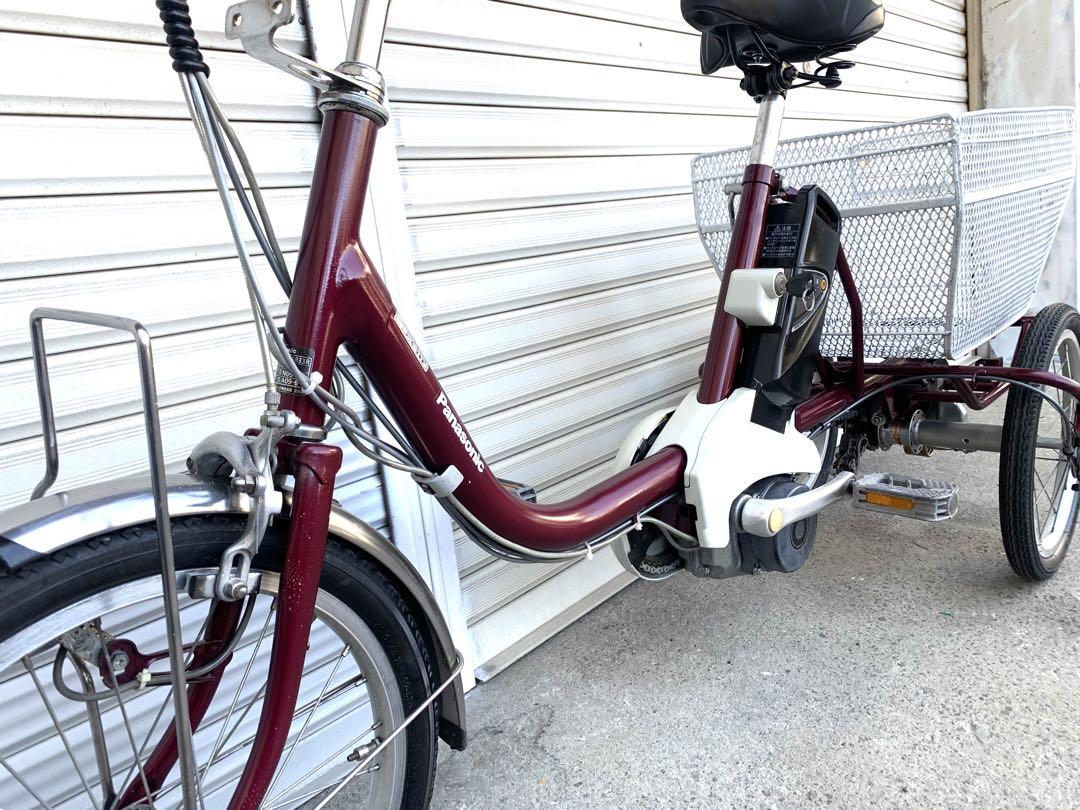 送料無料 Panasonic電動アシスト三輪自転車SHIMANO内3速動作確認済