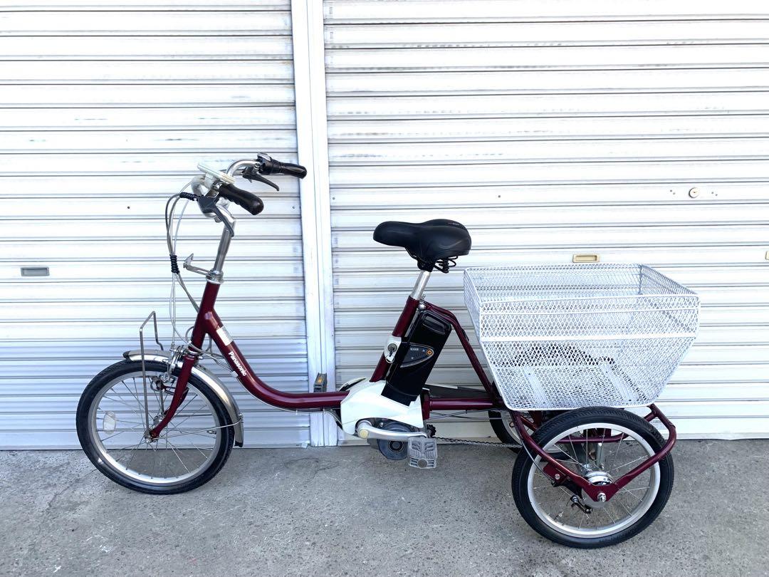 送料無料 Panasonic電動アシスト三輪自転車SHIMANO内3速動作確認済