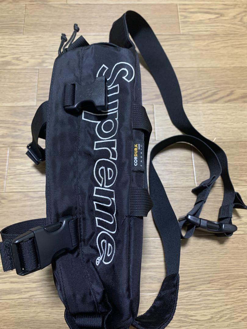 バッグ Supreme waist bag black 19fw aw