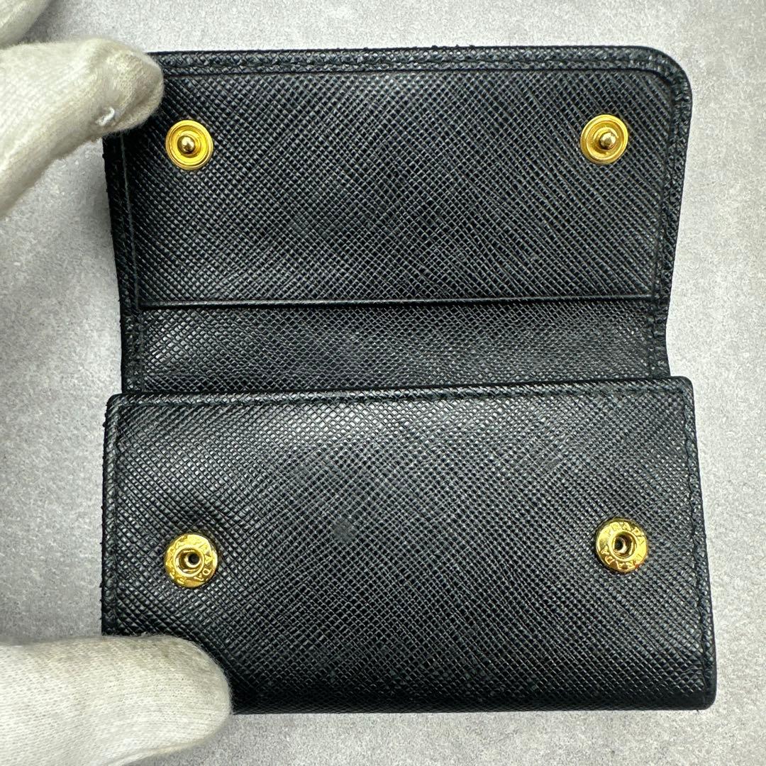 PRADA プラダ サフィアーノ レザー キーケース 5連 ブラック