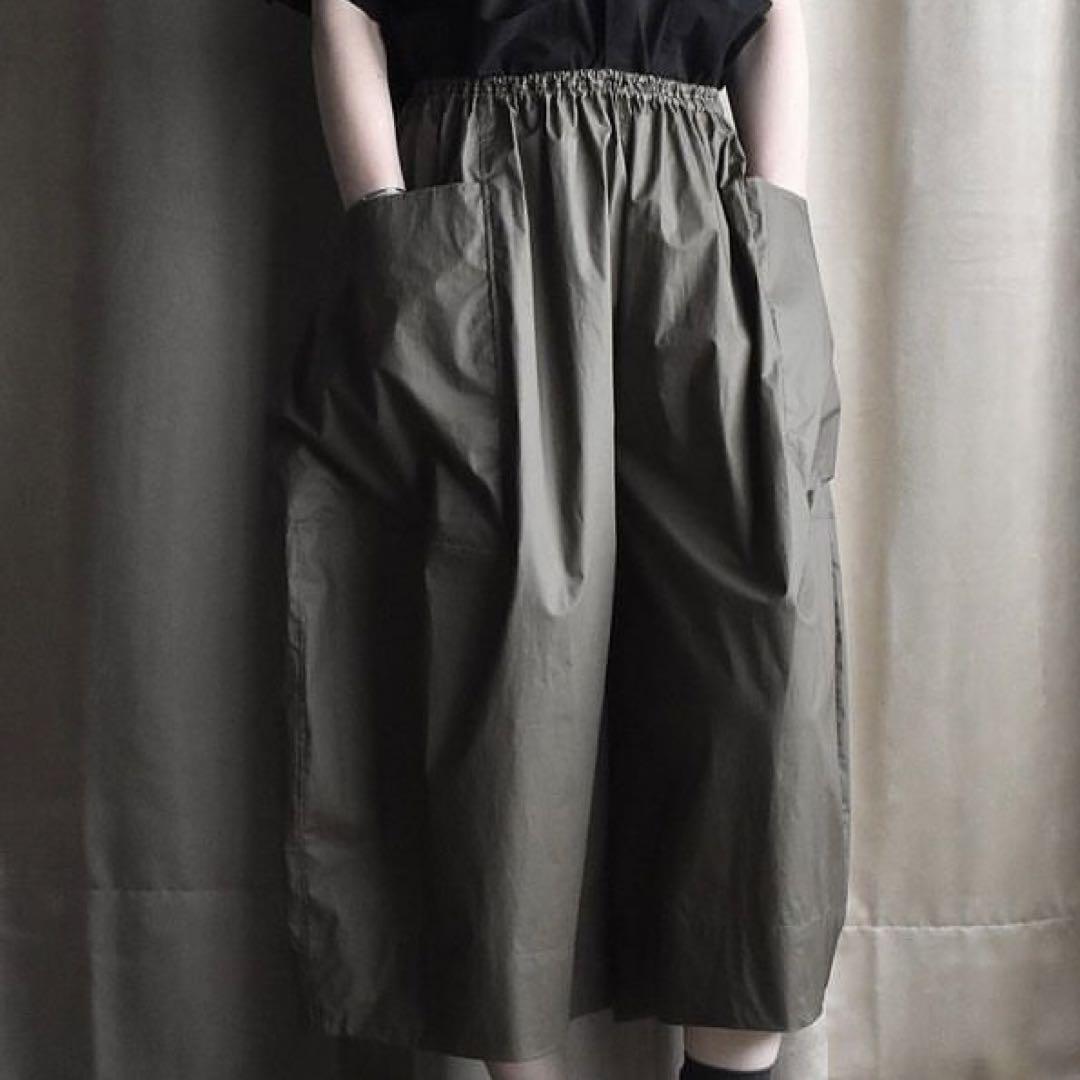 TENNE HANDCRAFTED MODERN big pocket culottes(カーキグリーン